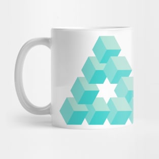 Optical illusion triangle #2 - ice cubes Mug